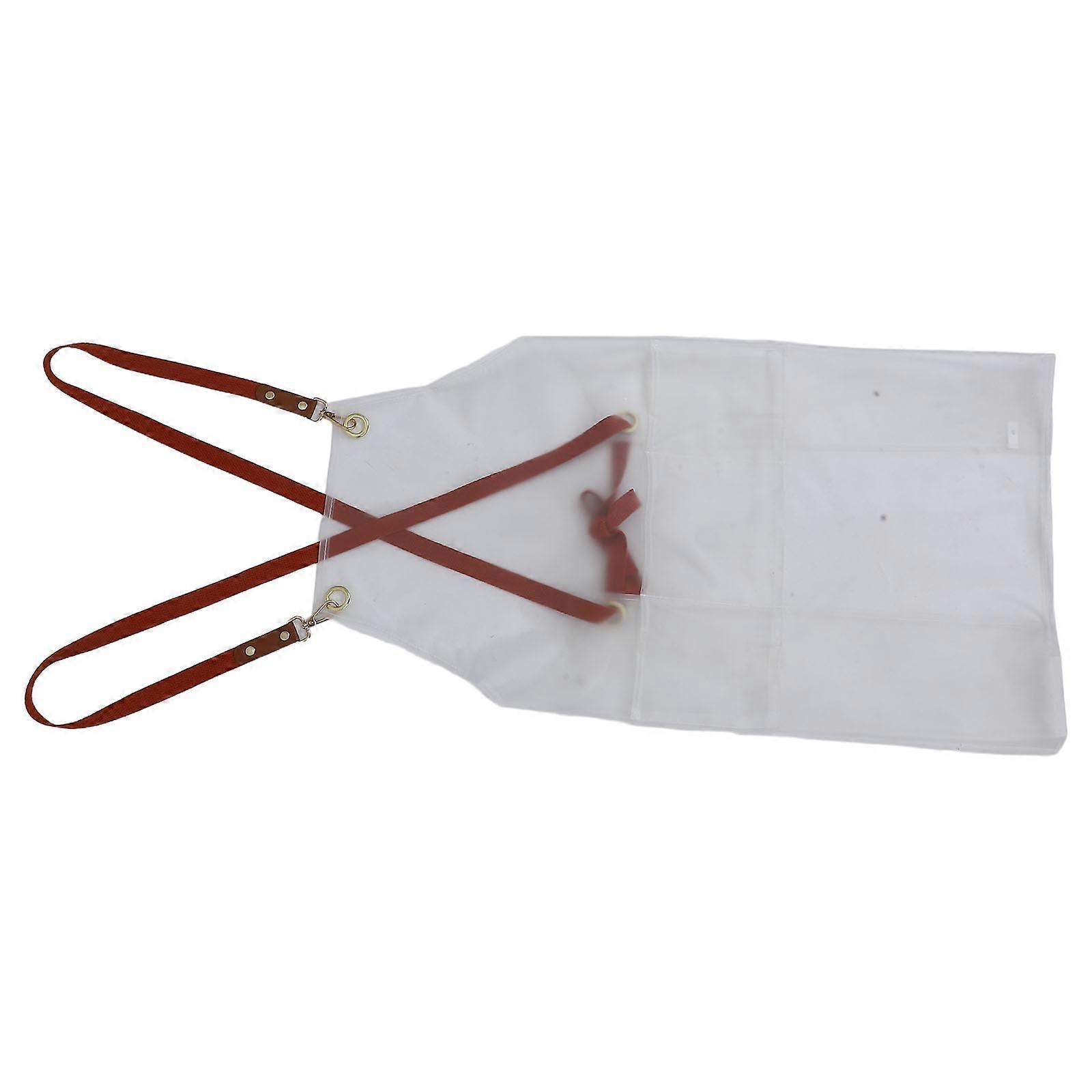 Waterproof TPU Apron for Home Use Durable Transparent White with Adjustable Strap Protects Clothes 12.5 Inches Wide