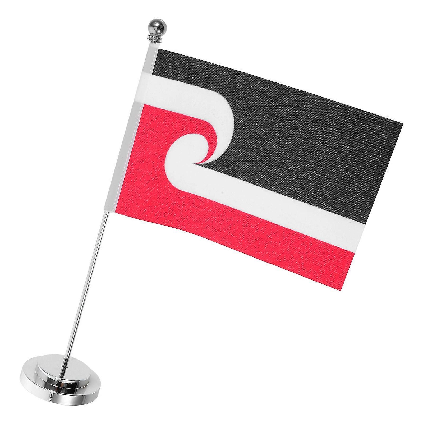 Miniature Desk Flag Set For Festive Occasions Plastic Pole Design Adults Suitable 1Set