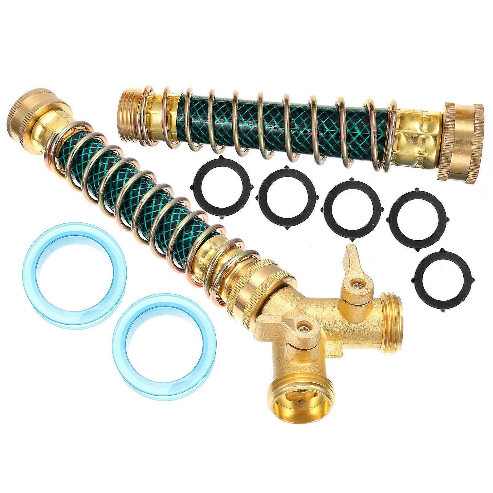 Durable Brass Hose Connector For Garden Maintenance High-Flow Design Hose Protection 16X3CM Assorted Color 11Pcs