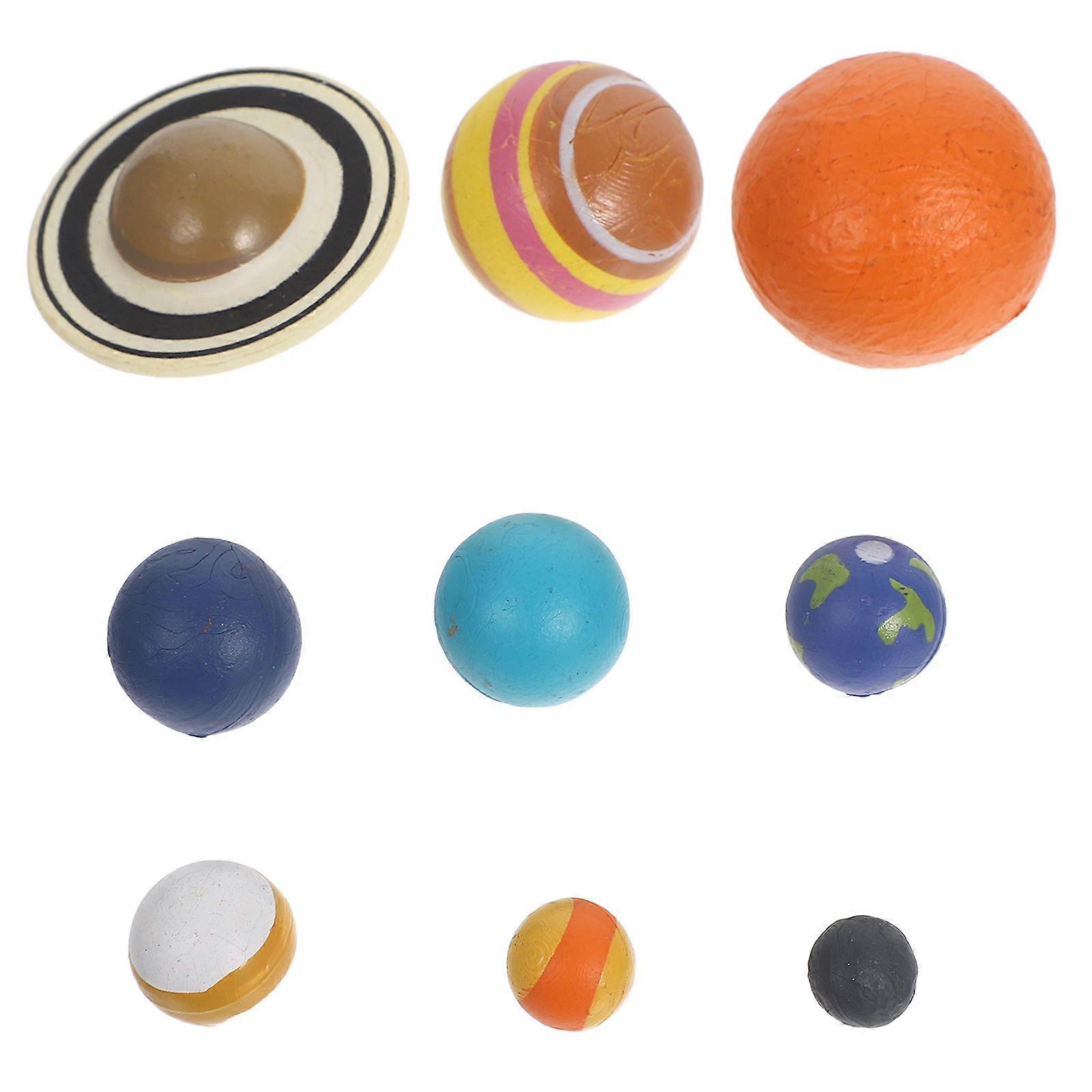 Plastic Universe Planet Models for Kids Playing with Fine Details and Durability 9 Pieces