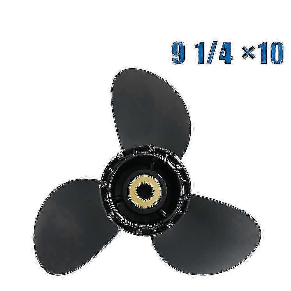 9 1/4 *10 Outboard Propeller For Suzuki Boat Motor 8 9.9 15 20HP Aluminum Alloy 10 Spline 9.25X10 58100-93773-019d