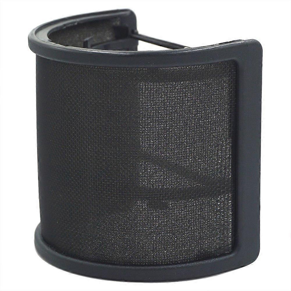 Microphone Pop Filter Universal Three-Layer Metal Mesh Foam Etamine Windscreen for Handheld Microphones, Studio Shield Mount