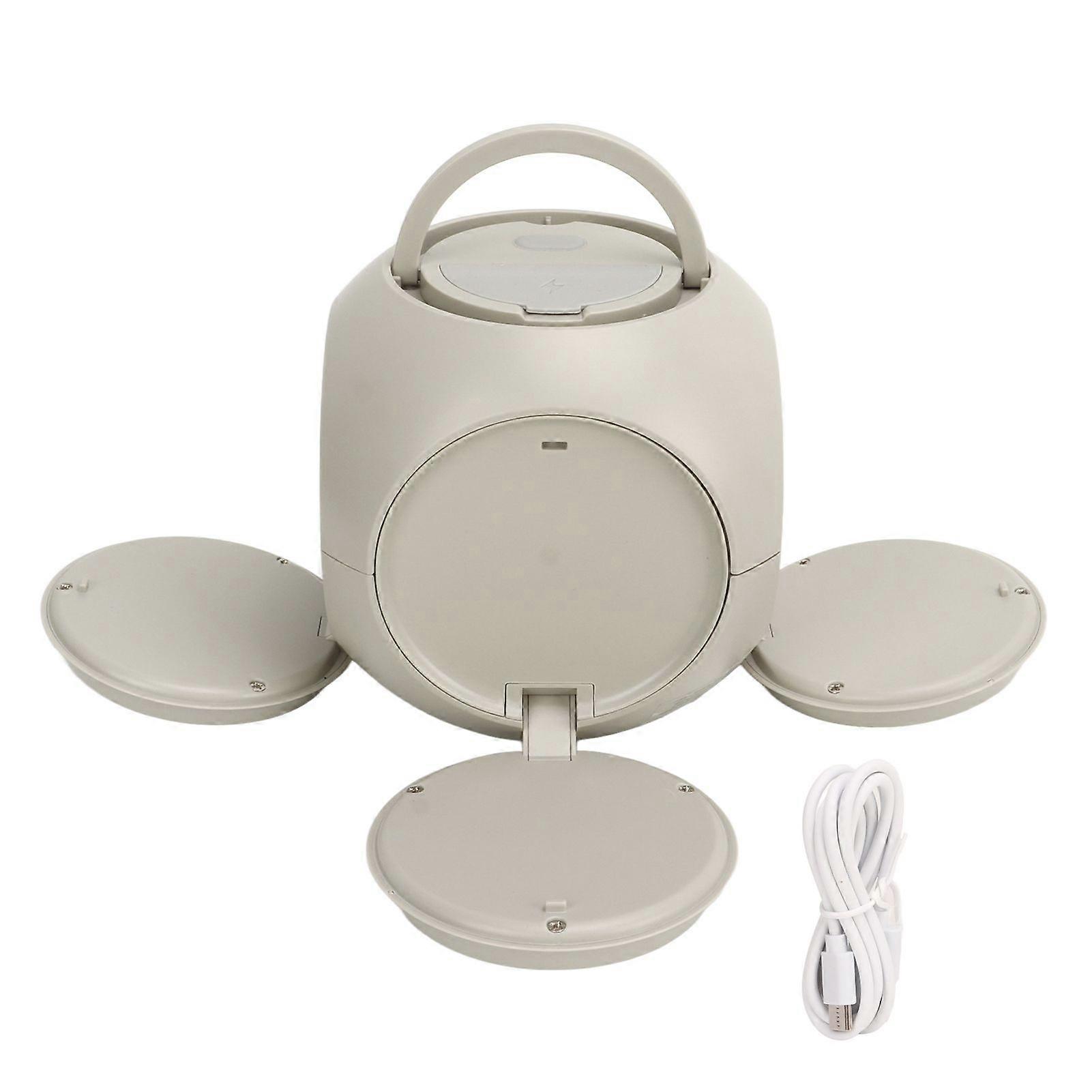 Camping Lantern Camp Lamp 360 Degrees 3 Color Temperature Type C Rechargeable Handle Wear Resistant LED Lantern with 10000mAh Built in Battery Grey