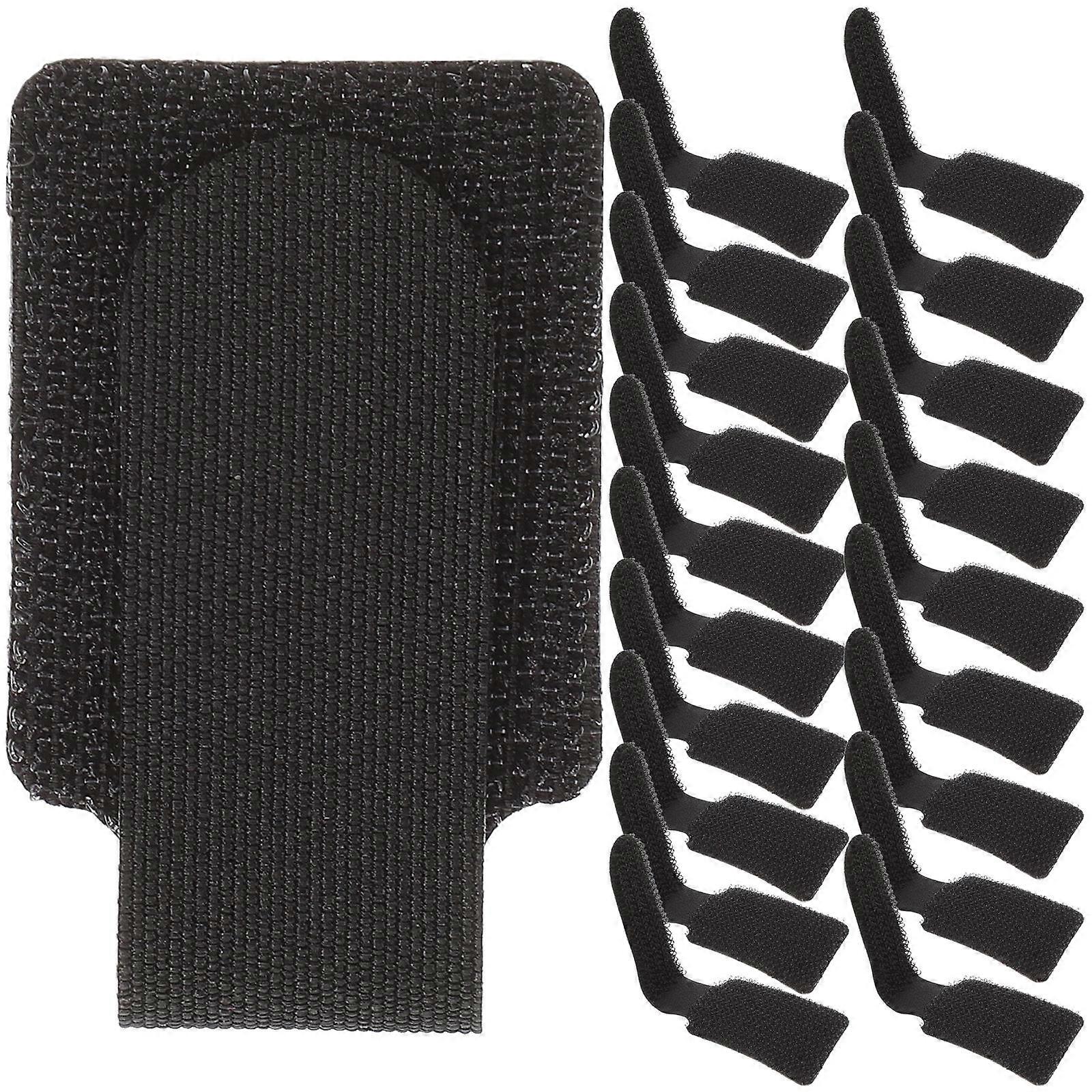 Self Adhesive Cable Ties 20Pack Rectangular Shape Suitable For Office Use 5X2.8CM Reusable Wire Management