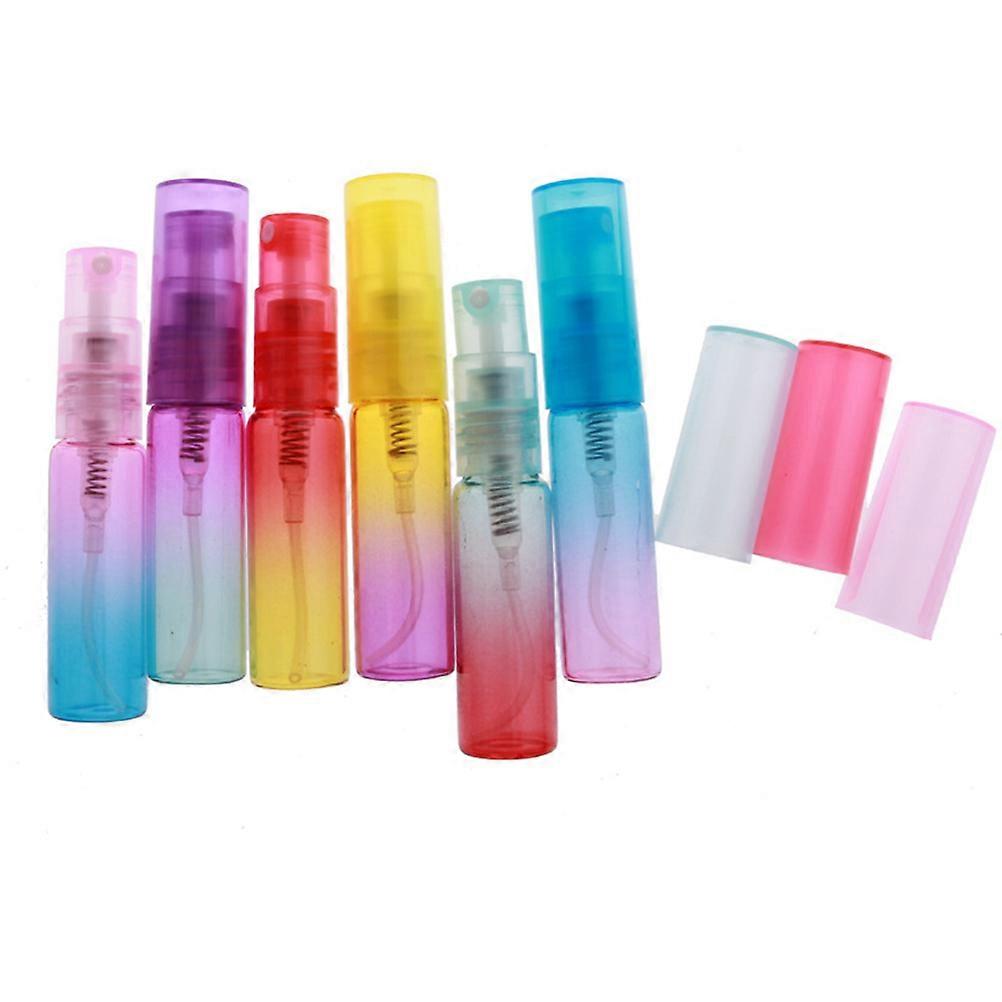 Gradient Glass Spray Bottles 12pcs Portable Mini Empty Travel Bottles for Perfume Toner Outdoor Camping Use Mixed Color