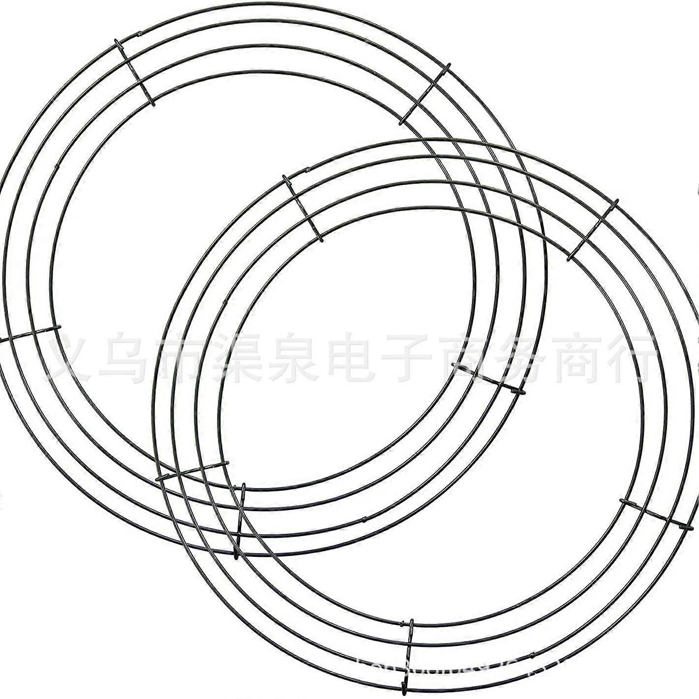 2 Pieces Wire Garland Christmas DIY Decoration Round Garland Stand Metal Christmas Garland Frame