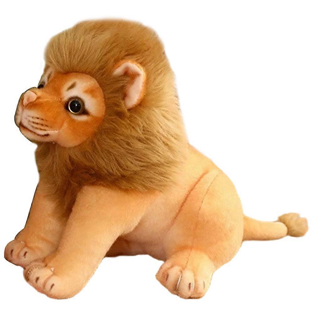 Cute Brown Lion Stuffed Animal For Kids Every Place You Like 10CM Realistic Posture 1Set