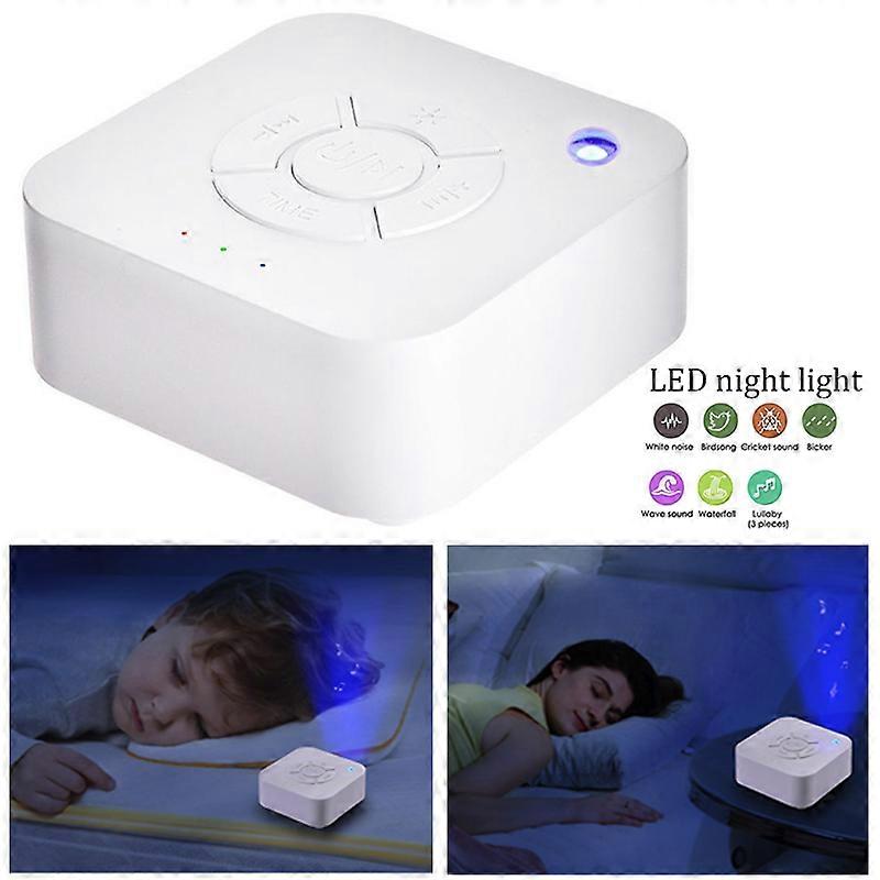 Sleep Sound Sleep Machine Relaxation for Baby Adult Travel Office White Sleep Facilitator USB Rechargeable Timer Power Off