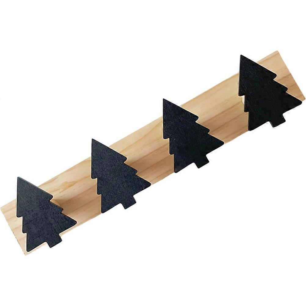 Wooden Wall Rack with Hooks for Coats Clothes and Towels Christmas Tree Style Multi Color Storage Solution