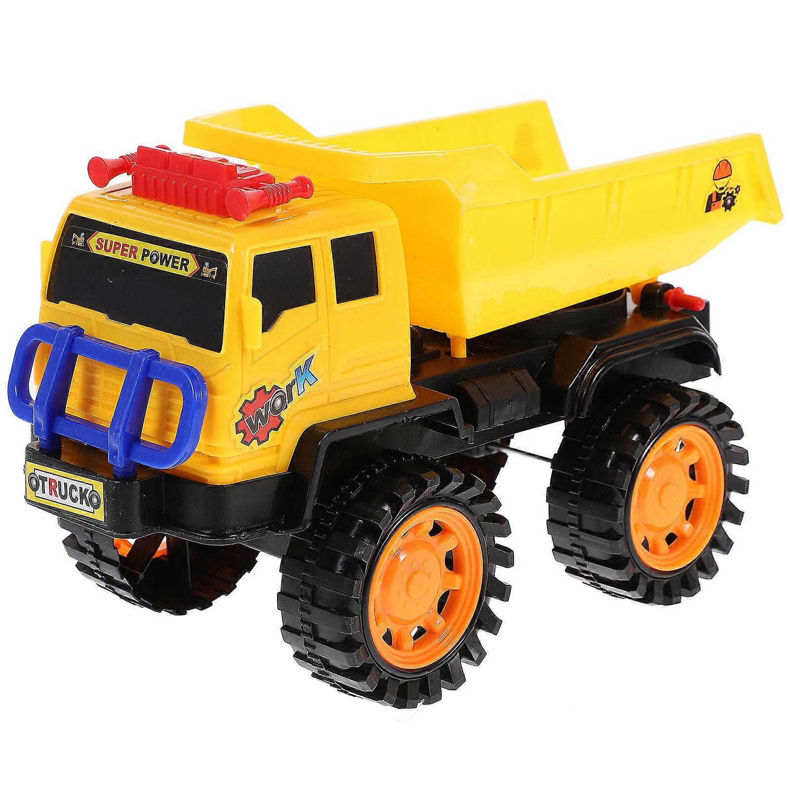 Yellow Plastic Construction Vehicle Toy Set for Kids Playing with Durable Design 1 Pc Large Size