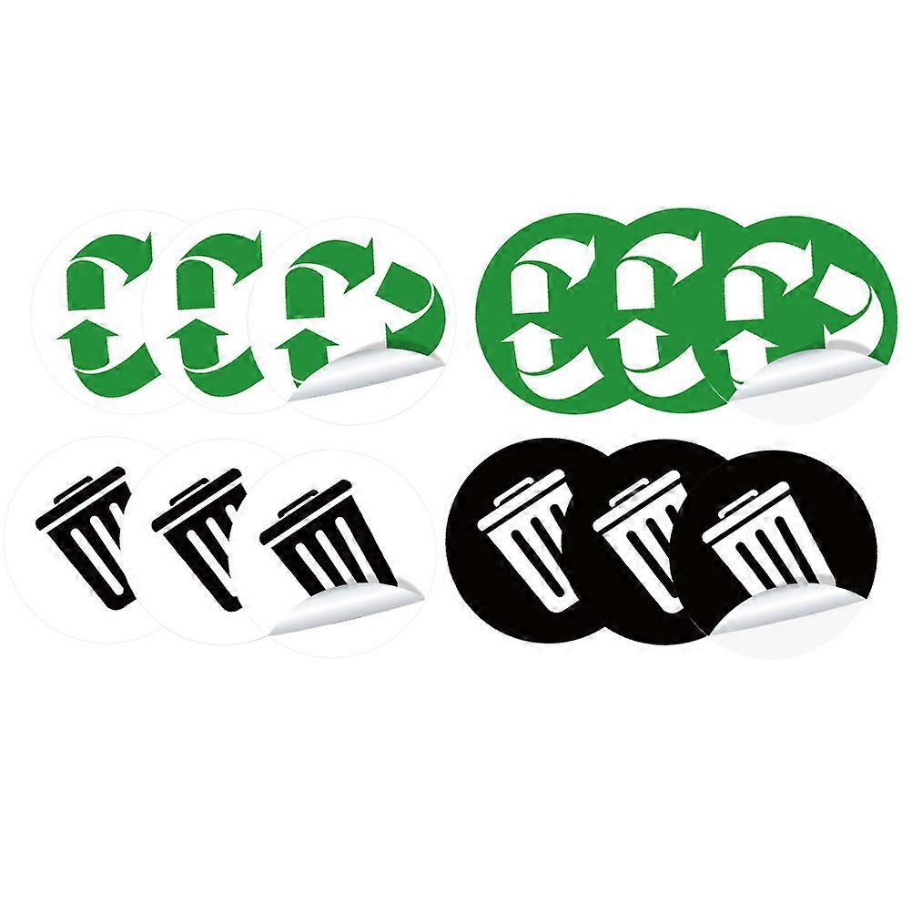 PVC Recycling Stickers for Trash Cans, and Waterproof, Ideal for Waste Sorting