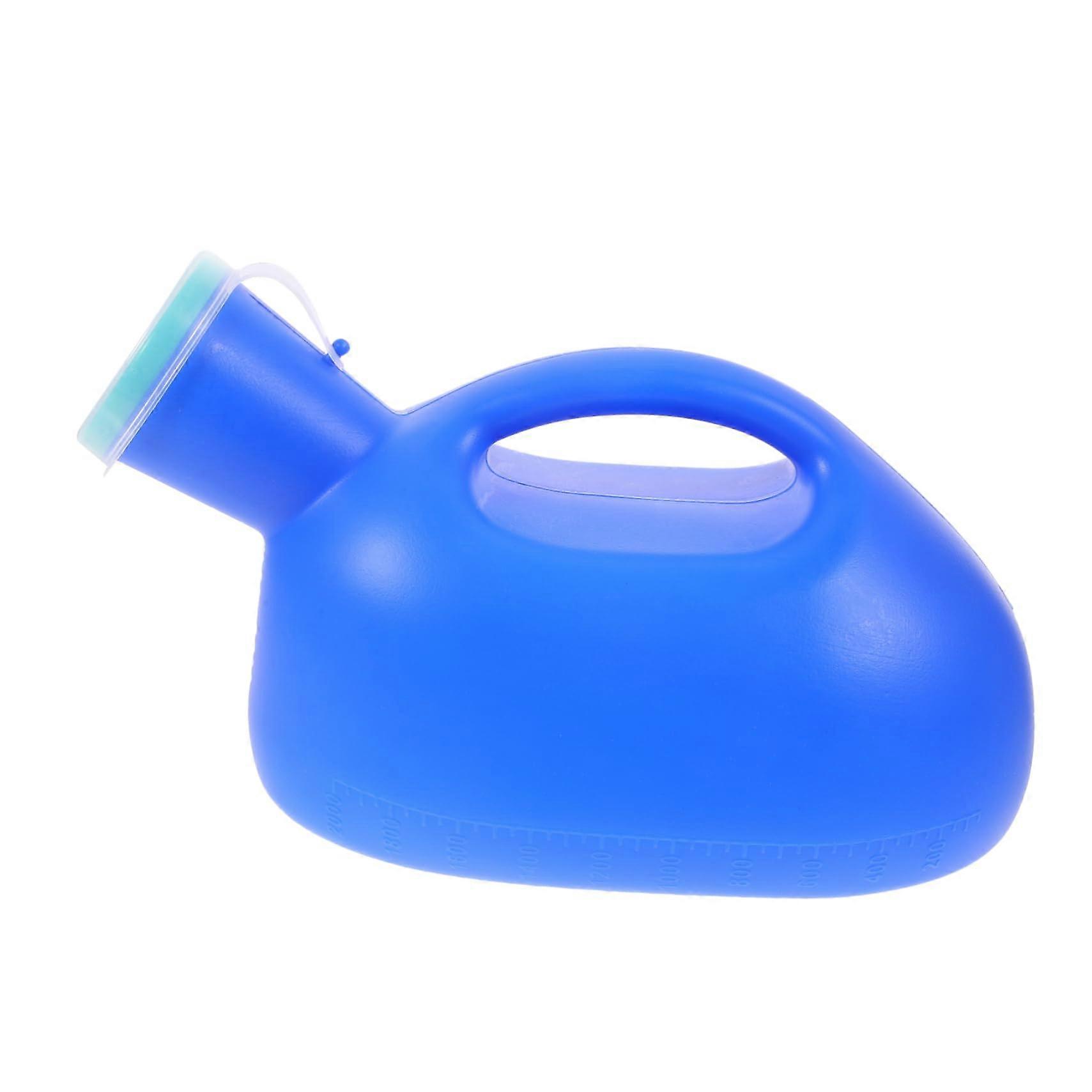 Practical urine bottle for men Portable urinal solution for emergencies Durable reusable urinal for travel camping and blue