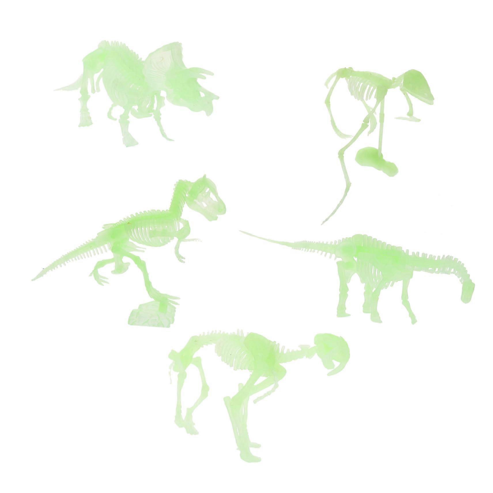 Dinosaur Skeleton Models Set, Glow in the Dark Building Toys for Kids, Educational Decoration for Dinosaur Figures