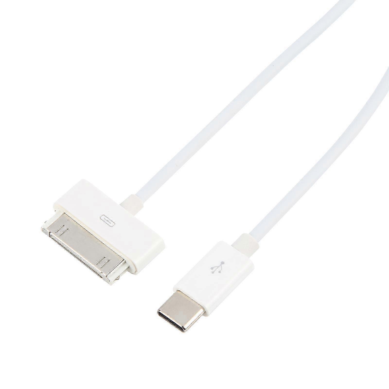 USB C - 30ピン同期充電ケーブル長さ1m、iPhone iPad iPod用 データ転送と電力