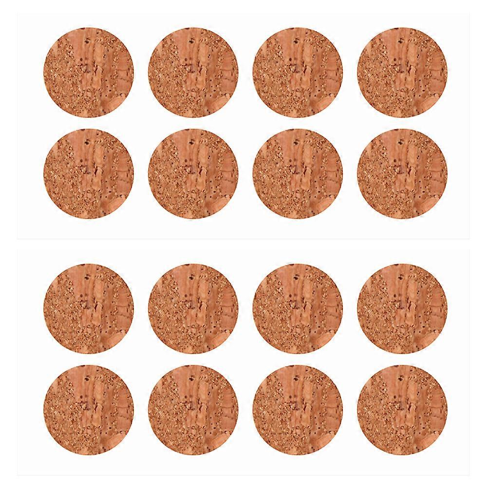 Wooden Label Stickers for Decoration with Ink Light Brown Self Adhesive Design 1 Set