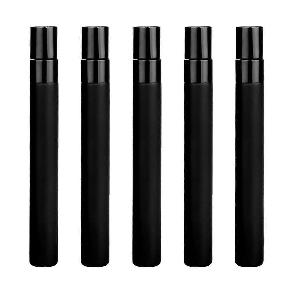 5Pcs Portable Perfume Atomizer Travel Bottle for Storage Black Glass 10ml