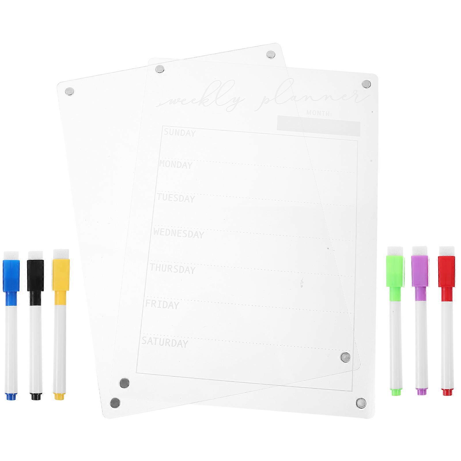 Refrigerator Message Board 1 Set Writing Board Kitchen Planning Note Assorted Color Daily To Do List