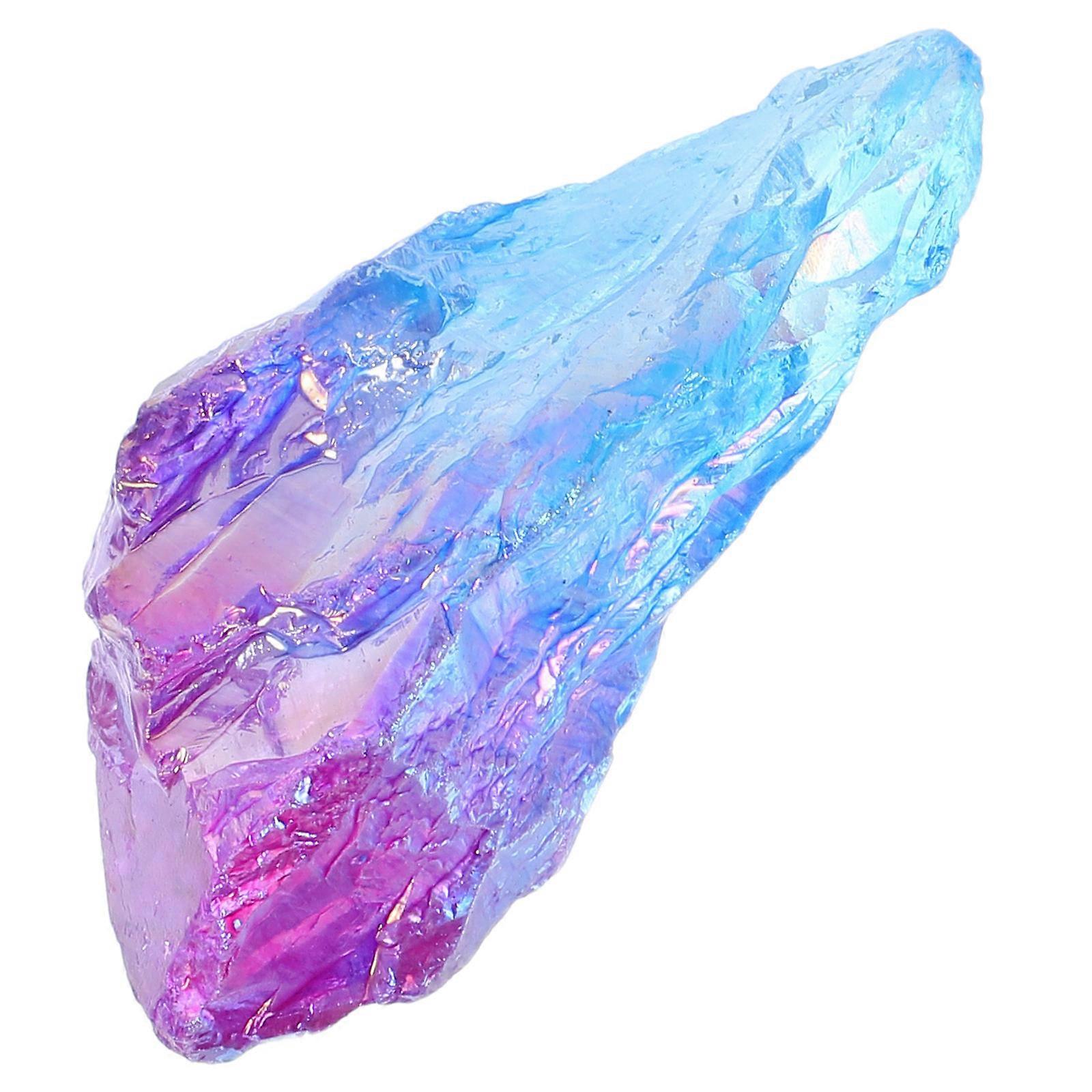 Natural Raw Crystal Stone Ornament   Decorative Rough Crystal Column for Home and Office Desktop Decor