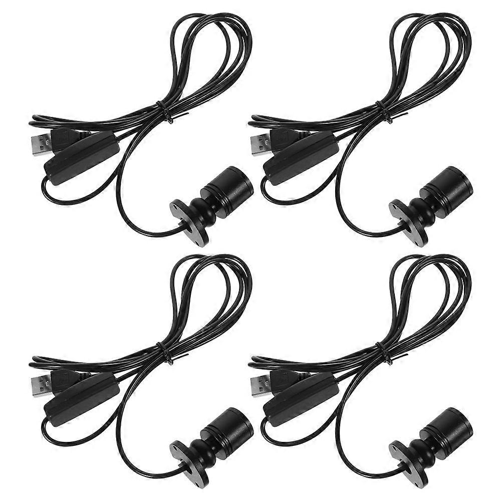 4pcs LED Spotlight Dimmable Mini USB Spot Light Indoor Accent Lighting for Showcase Jewelry Cabinet Porch