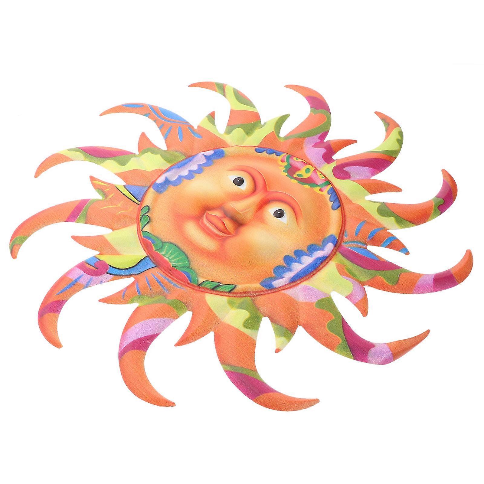 Sun Shape Wall Art Metal Decoration For Indoor and Outdoor Spaces 40x40cm Homeowners and Wall Art Lovers 1Pack