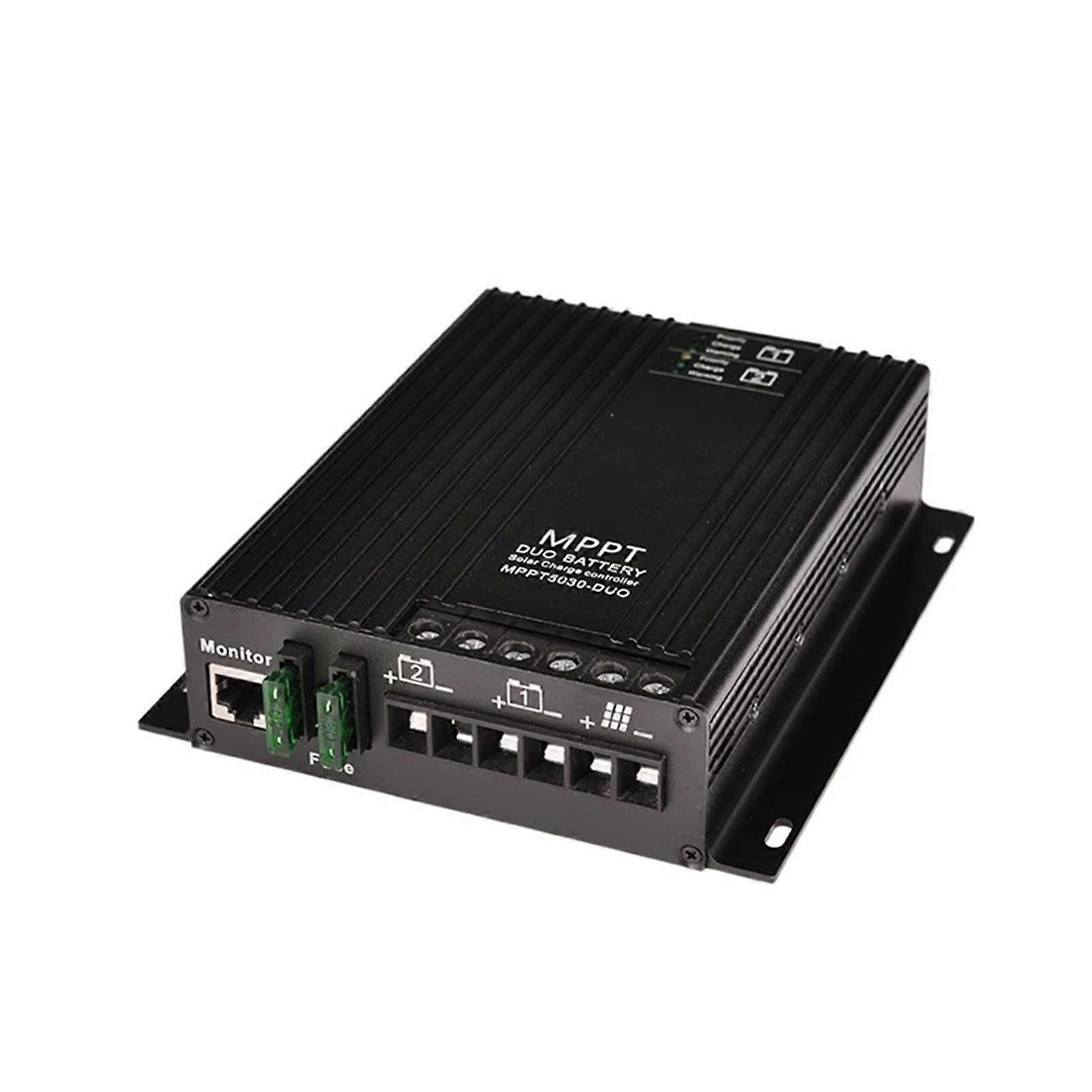 30A Solar Charge Controller 12V/24V for Lead-Acid Lithium Dual Battery with Bluetooth LCD Display