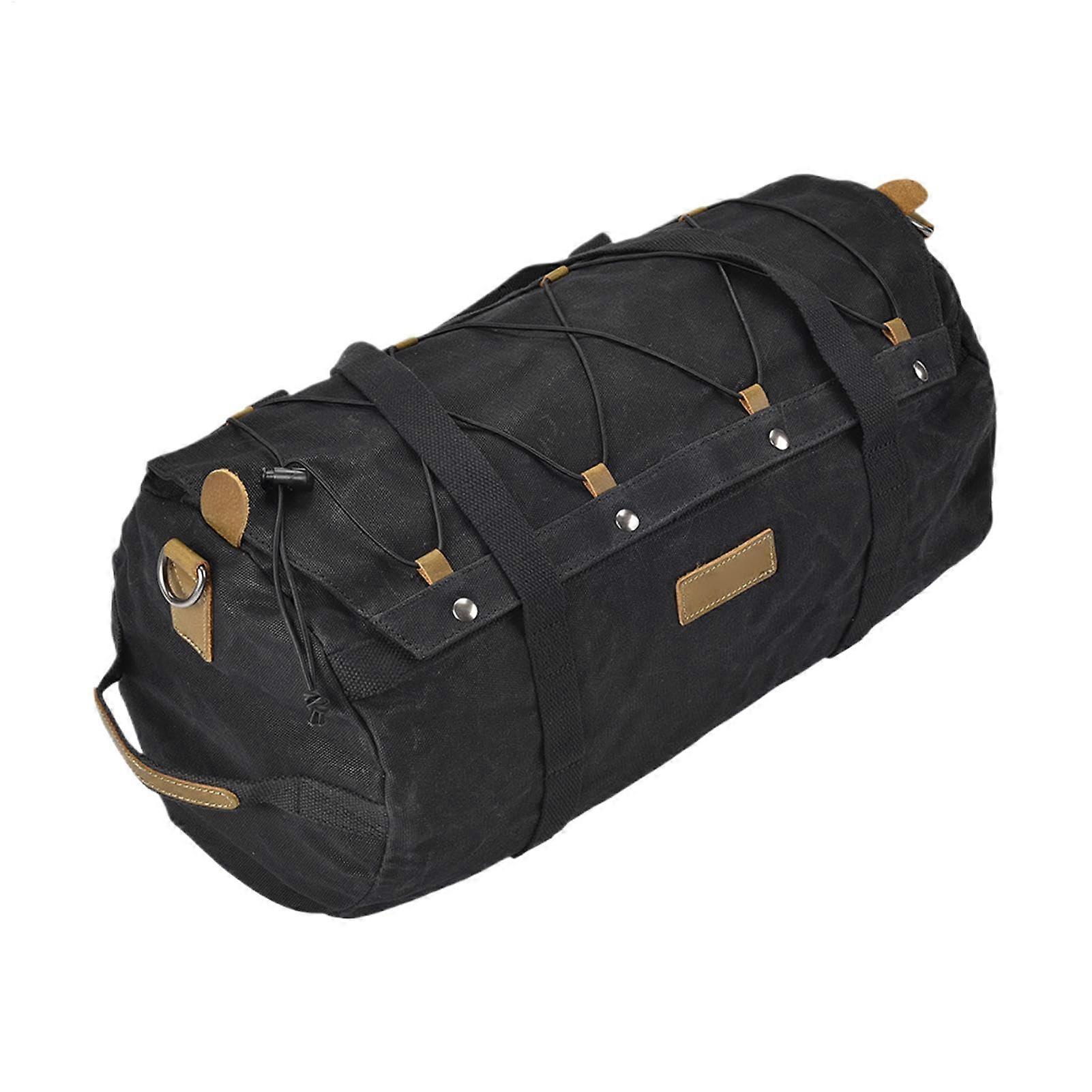 Motorcycle seat Linen bicycle backpack, portable, portable, portable, outdoor accessories, waterproof, retro, with zipper and buckle for daily use