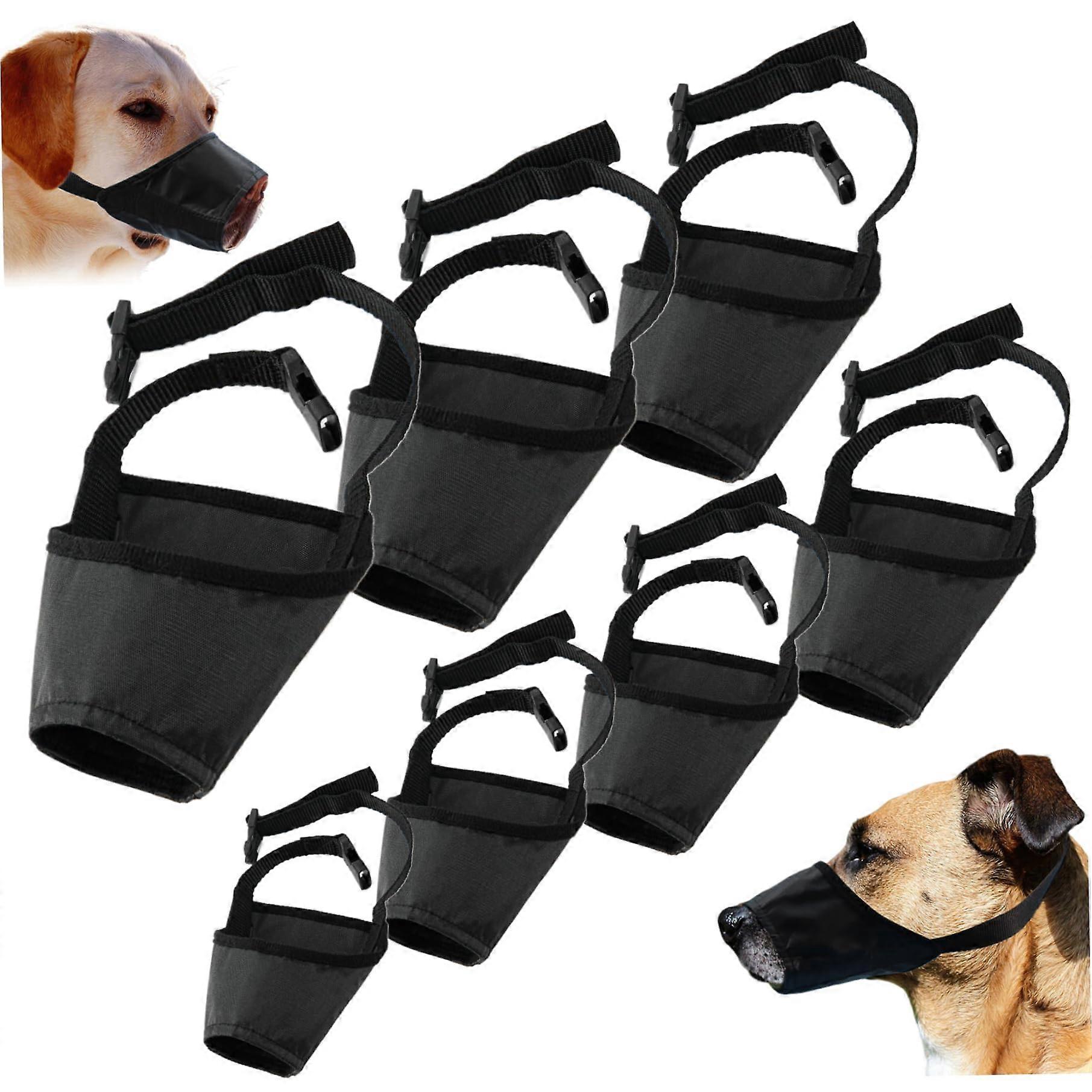 7pcs Dog Muzzle 7 Sizes, AntiBite Dog Muzzle with Adjustable Buckle Strap, Breathable Pet Muzzle for Small Medium Large Dogs