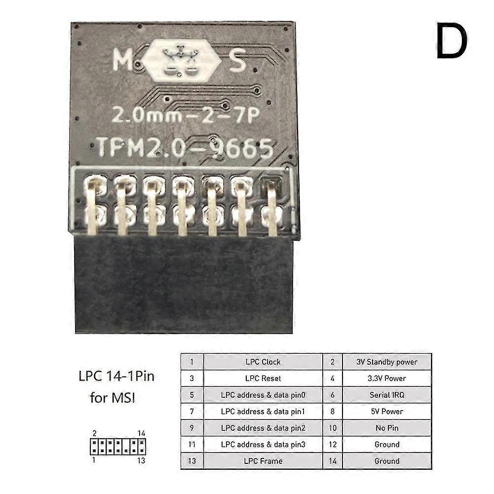 LPC Interface TPM Modul für GIGABYTE GC-TPM2.0_S 12 Pin 2.0