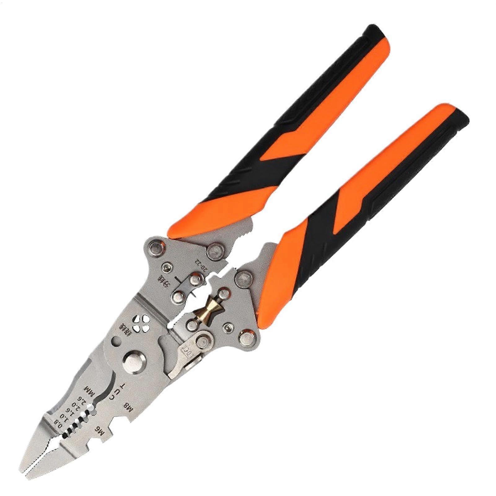 14-in-1 Wire Stripper Tool Folding and Attachable, Multi-Function Wire Cutting, Crimping, and Stripping Pliers