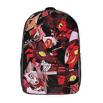 j1776 Tecknad Helluva Boss Ryggsäckar Basic Shoulder Daypack Bokväska Satchel Ryggsäck Ryggsäck För Skolkontorsresor p1776