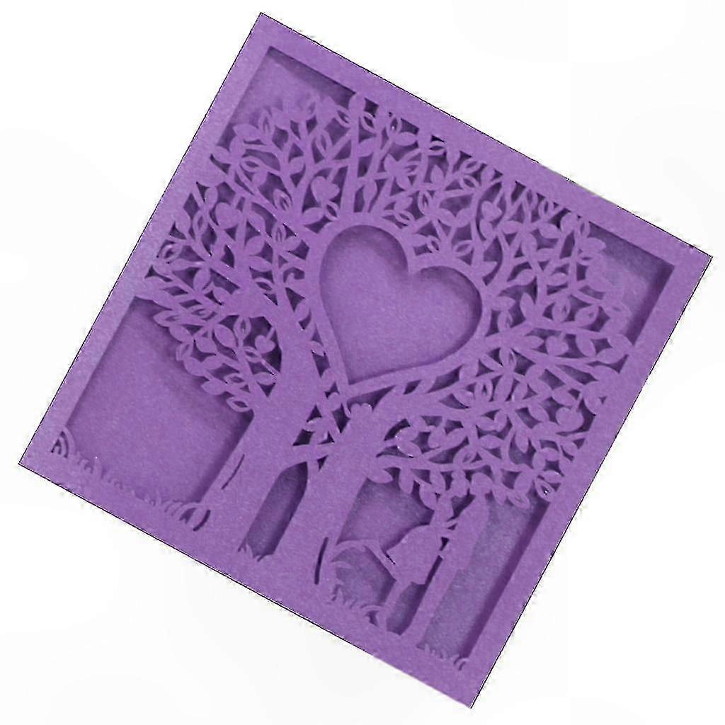 Elegant Laser-Cut Tree Design Wedding Invitations, Set of 20