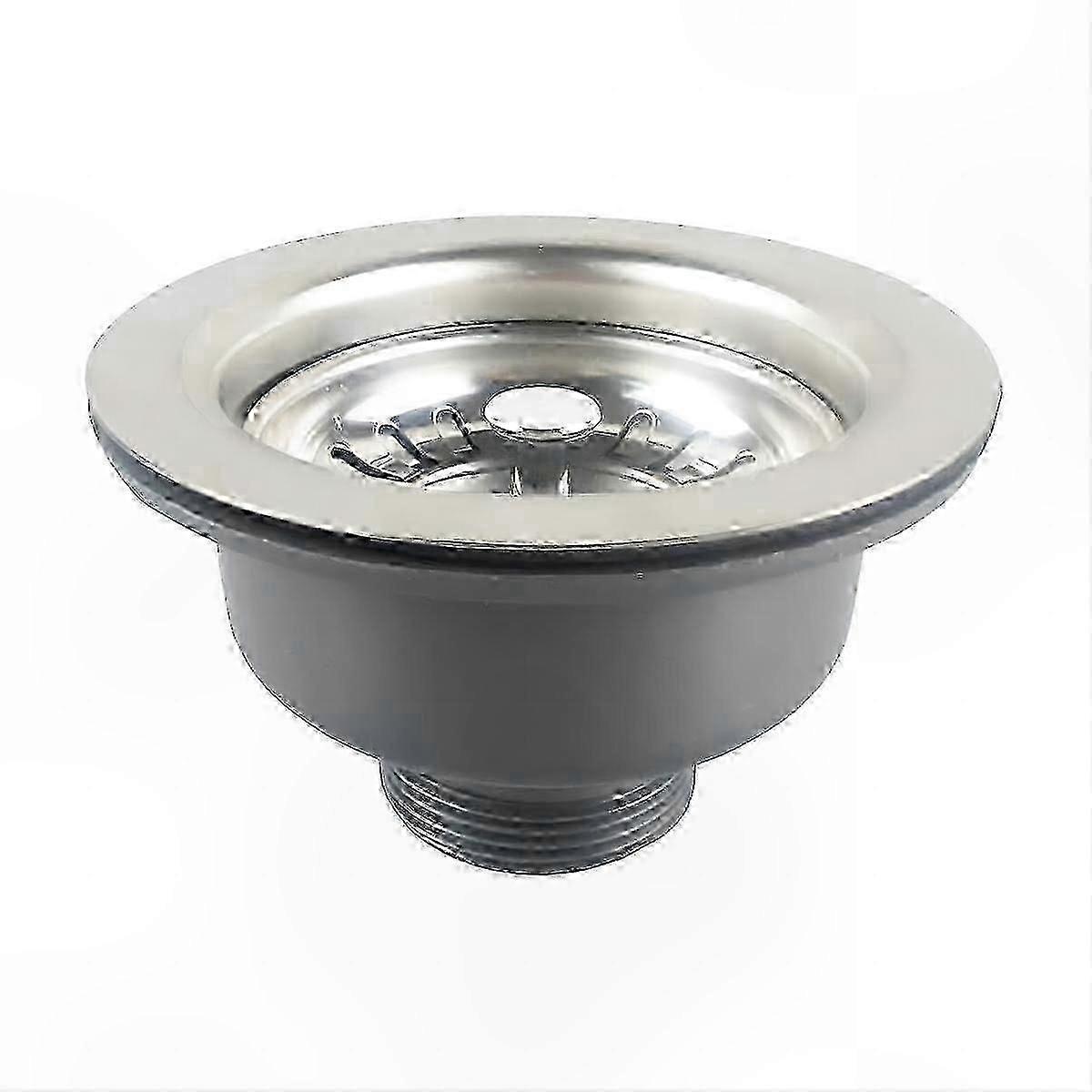 Stainless Steel Sink Drain Basket 110mm ABS Material Without Overflow Hole