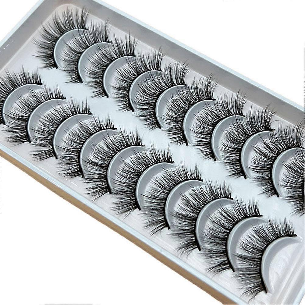 For False Eyelashes 10 Pairs Natural Soft Invisible Lightweight Easy to Apply Reusable