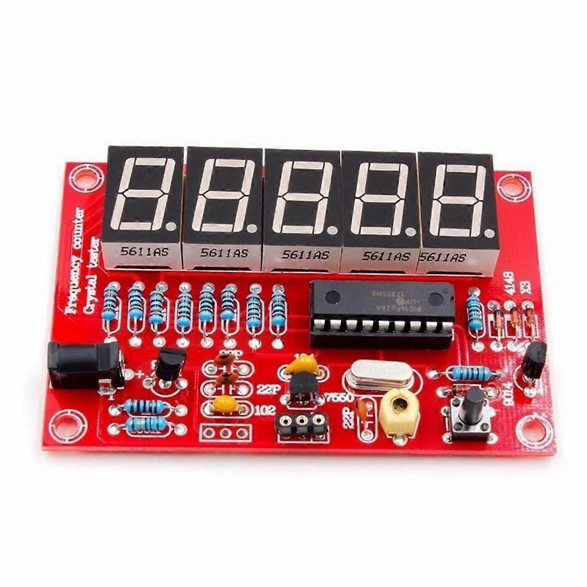 DIY Digital LED Frequency Counter 1Hz-50MHz Crystal Oscillator Meter Tester Kit Five-Digit Digital Tube Display DIY Kit