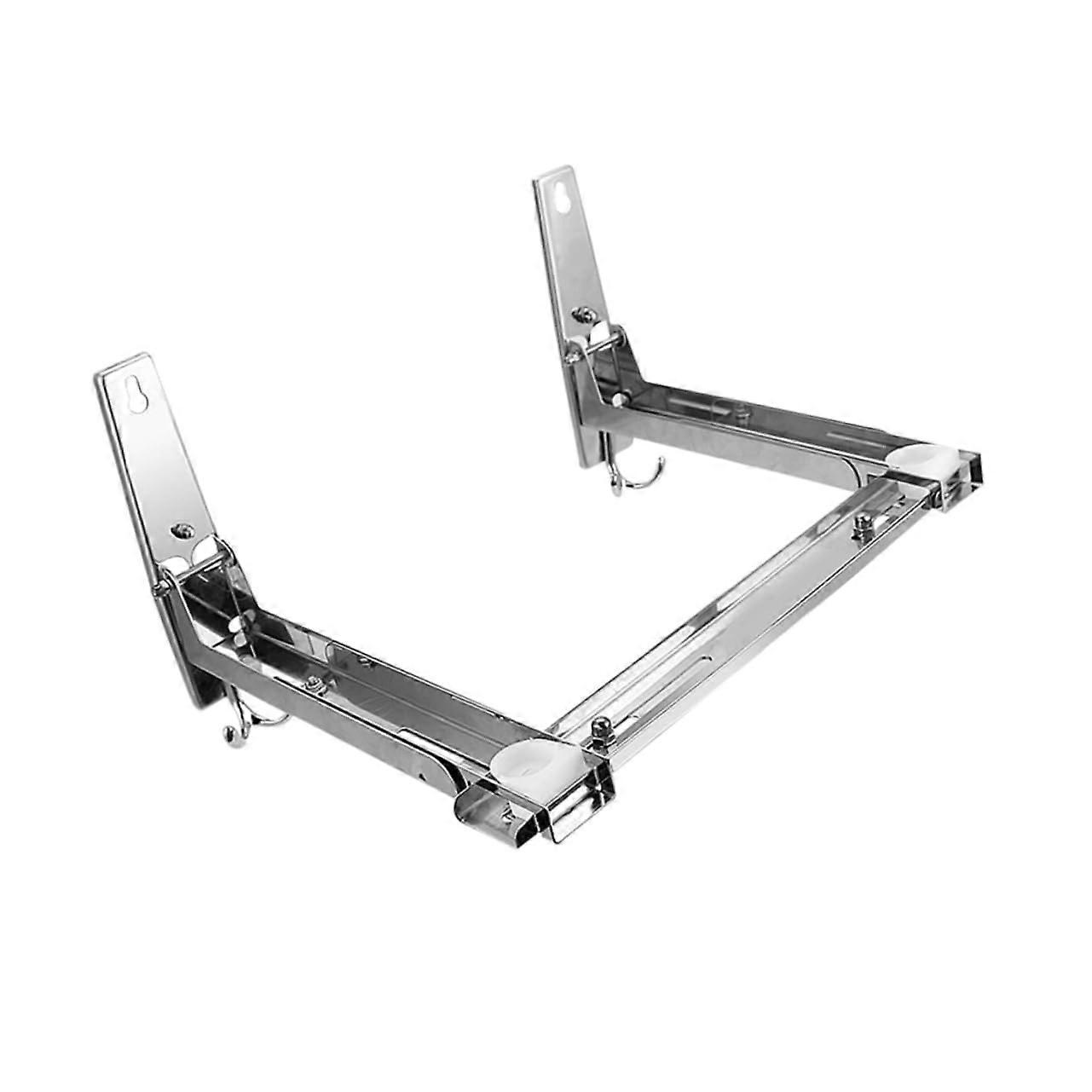 Retractable Wall Mounted Kitchen Rack Stainless Steel Microwave Bracket, High Load Capacity, Fits Most Ovens