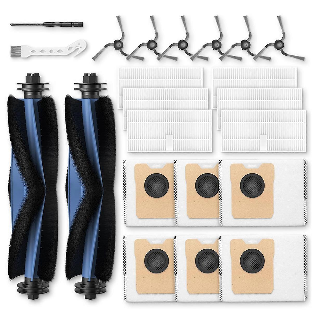 Accessories for C10 Robot Vacuum, Replacement Parts Include Main Rolling Brush,Filter, Side Brush, D