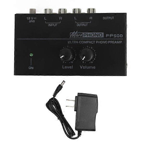 Phonograph preamplifier, 100-240V US plug, ultra-low noise and independent volume