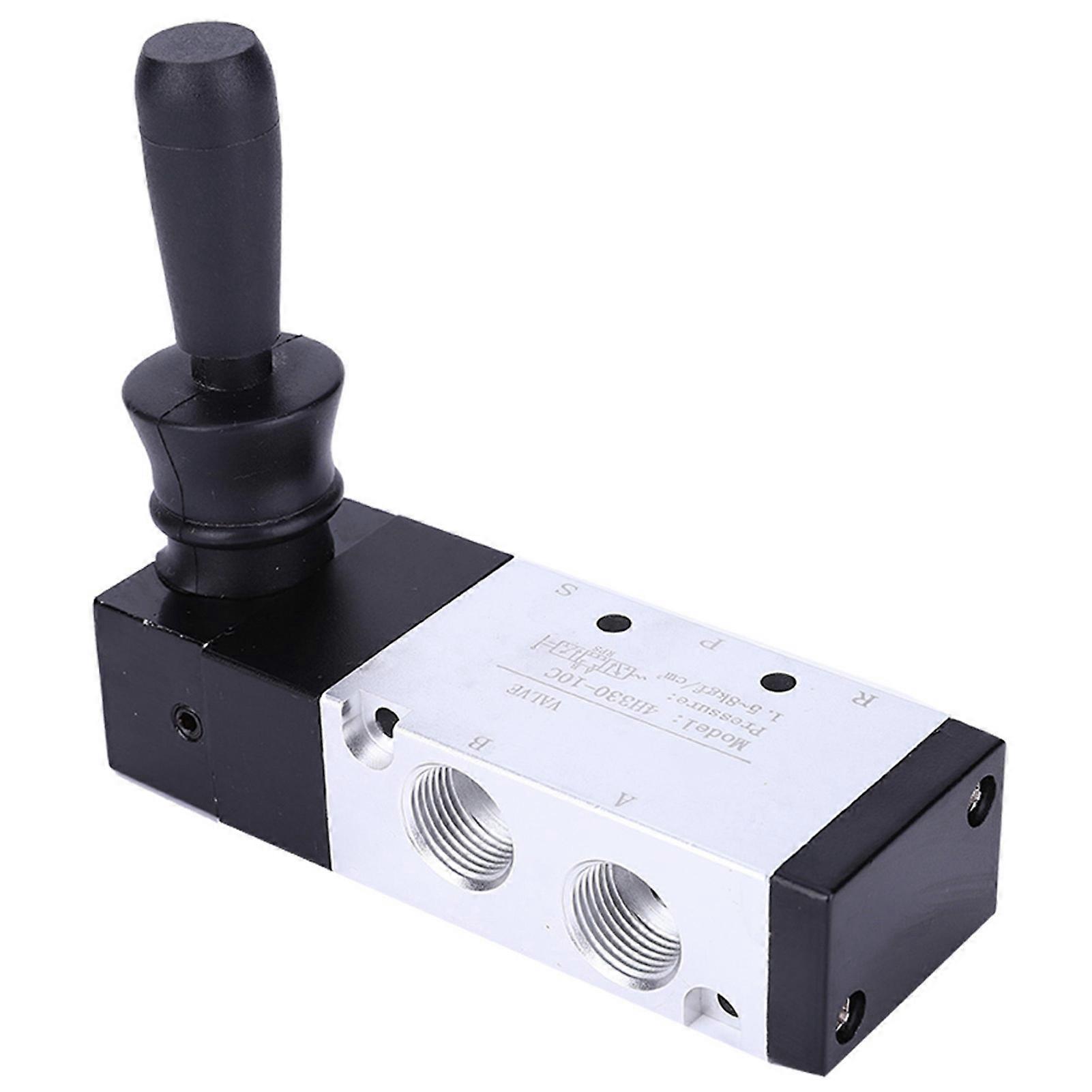 Pneumatic Manual Control Valve 5 Port 3 Position Hand Lever Valve 0~0.8Mpa (4H330C-10)