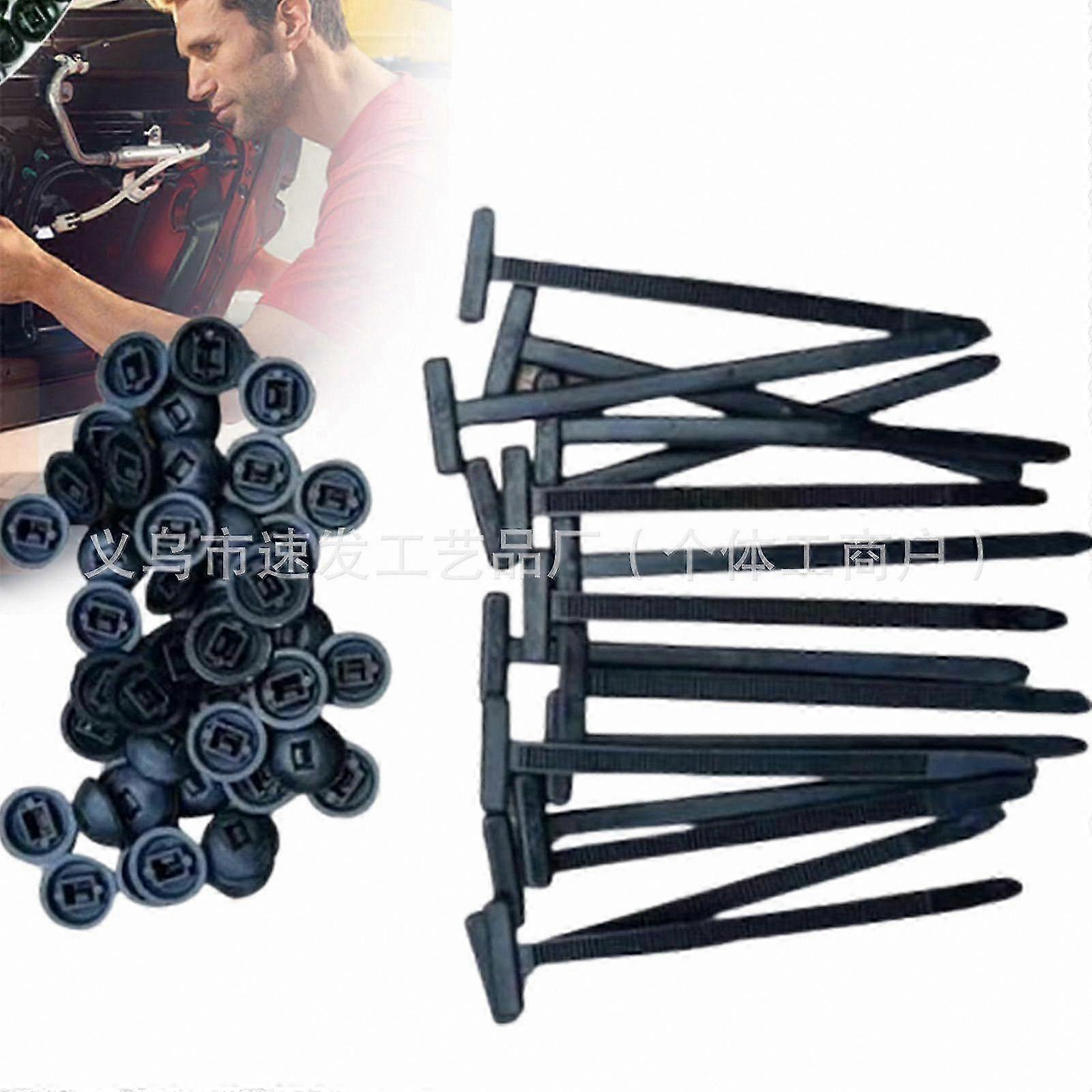 Multipurpose Nylon Cable Ties and Fasteners for Automotive Use, Durable Self-Locking Buckles and Retainer Clips for Car Repair and Maintenance