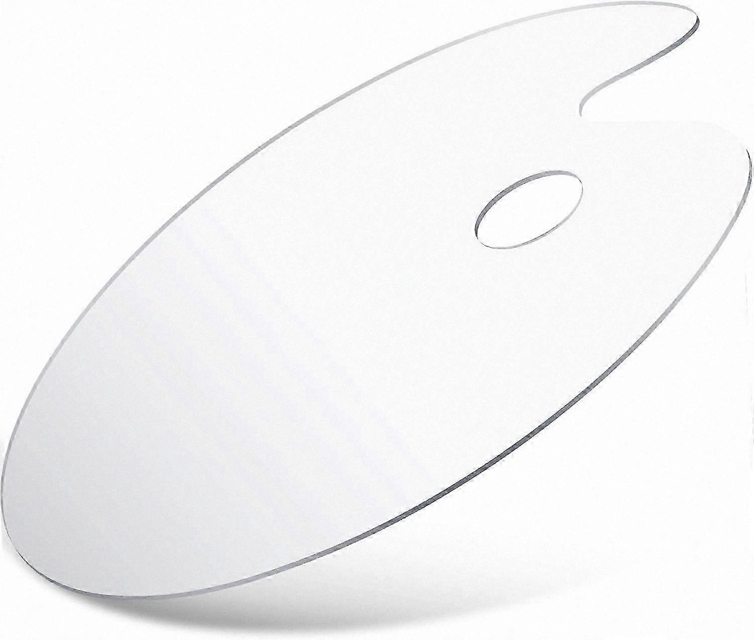Oval Clear Paint Palette for Artists, 20 x 30 cm, Durable and Portable Art Tool