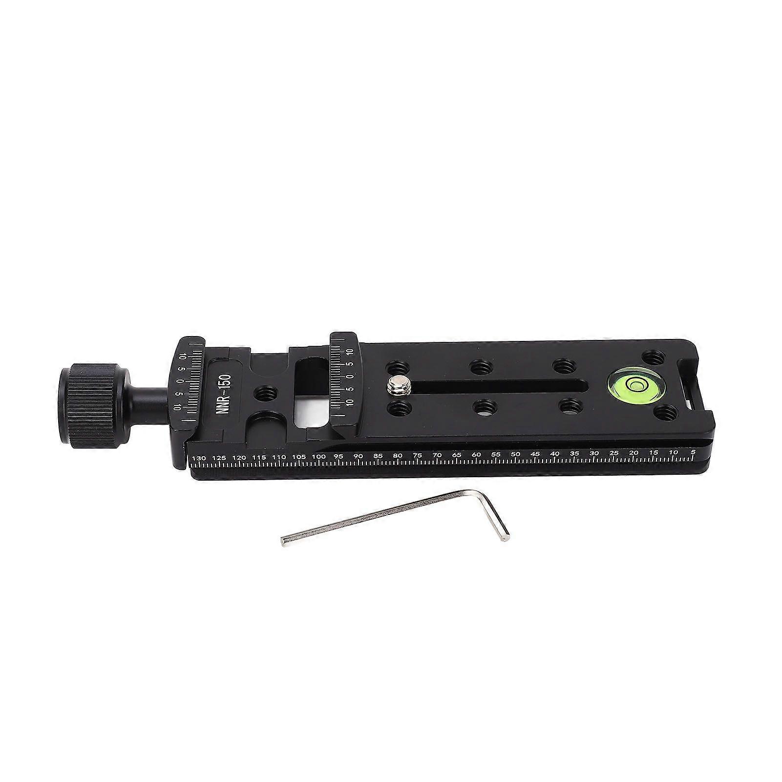 Camera Rail Nodal Slide 150mm Quick Release Plate Clamp with 1/4in Screw Hole Built in Bubble Level Compatible for Arca