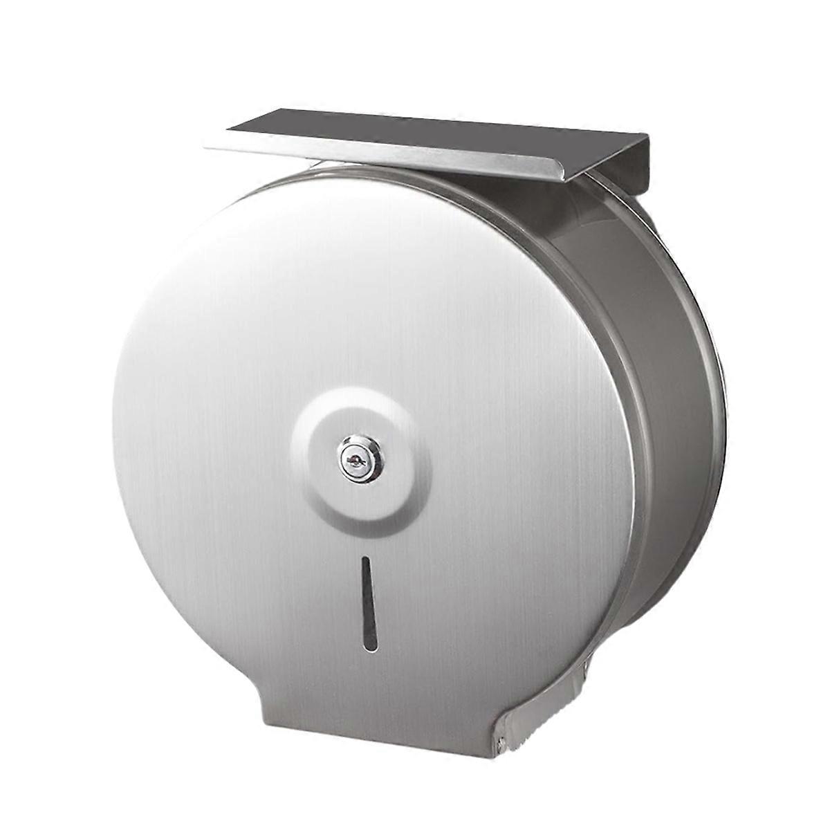 Commercial Jumbo Toilet Paper Dispenser with Shelf, Silver