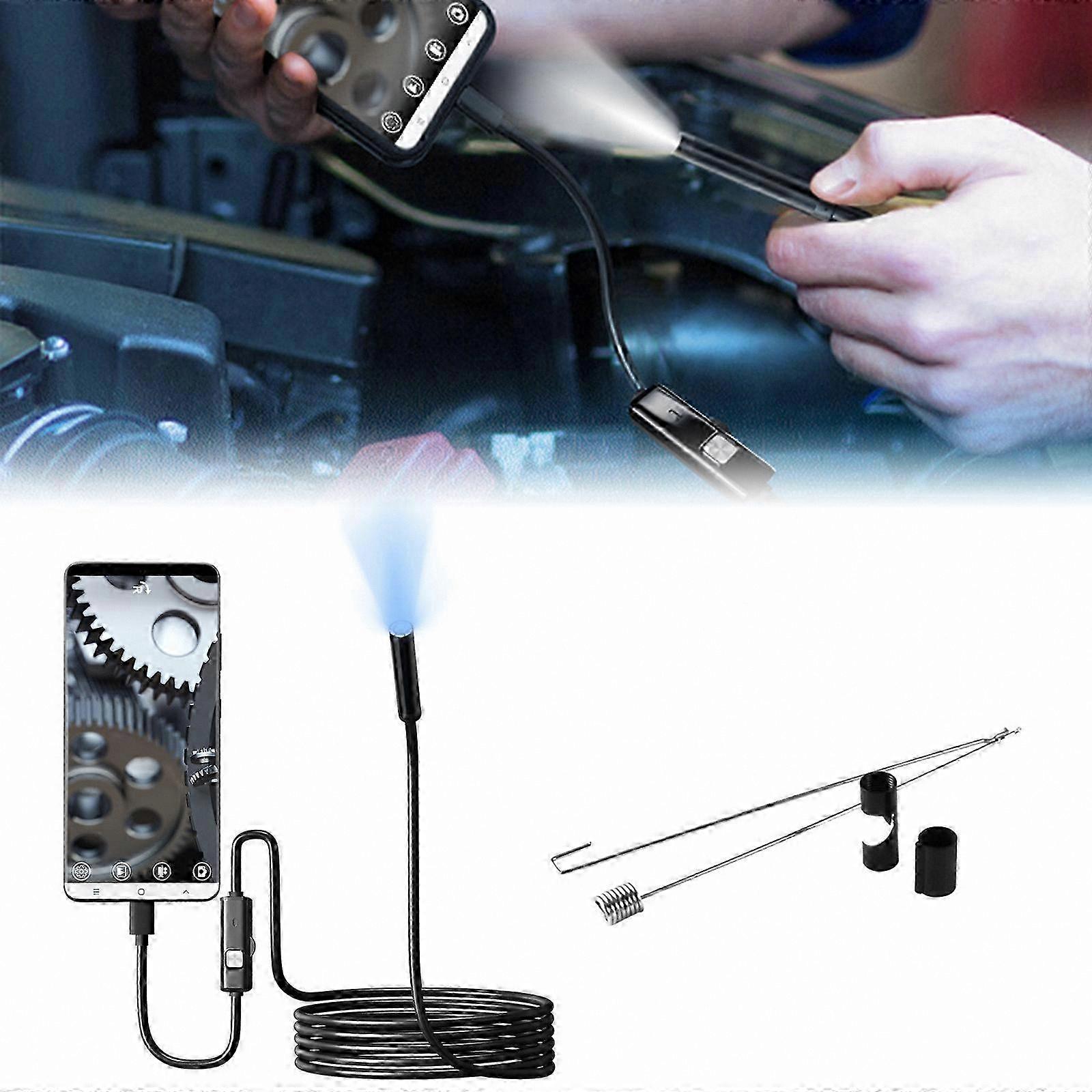 Waterproof Endoscope Camera with 720P HD and 6 Adjustable LED Lights