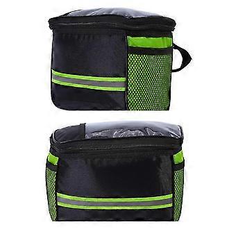 2x Stuurtas Front Opbergtas Outdoor Cycling Pouch Waterdicht Groen