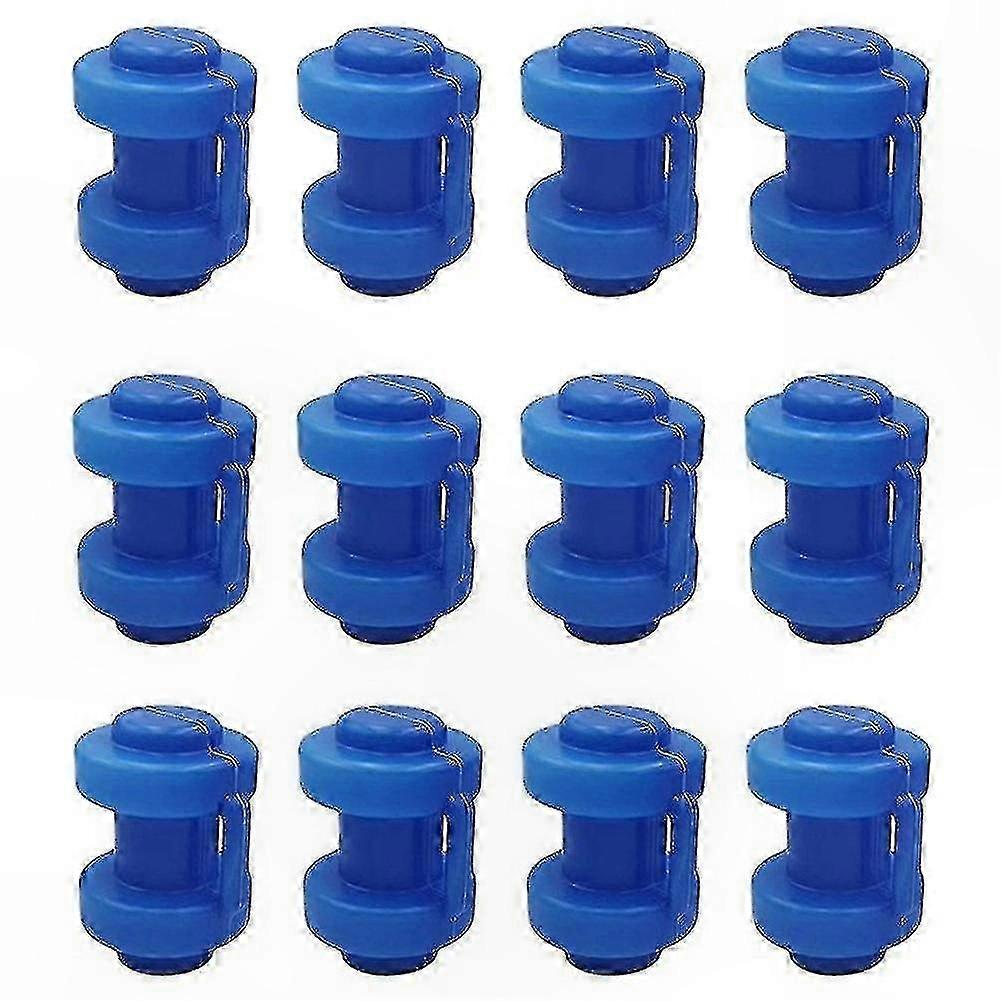 25mm Trampoline End Caps - 12 Pack Replacement for Net Pole Safety Attachment on Trampoline Frames