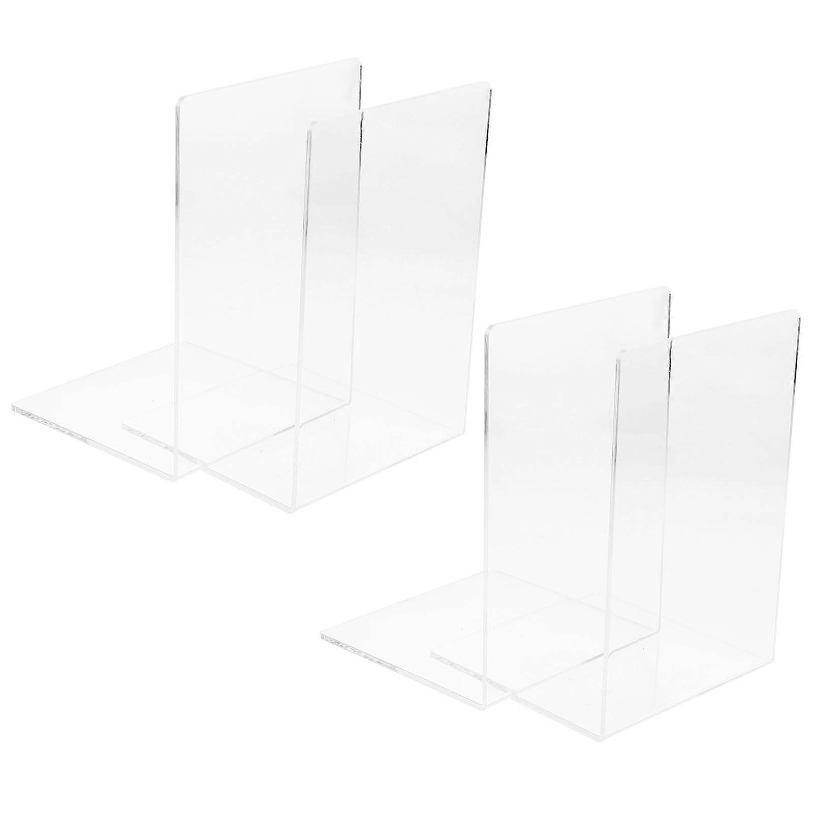 4Pcs L-Shaped Reading Book Stoppers Home Office Decorative File Holder With Strong Load-Bearing Capacity