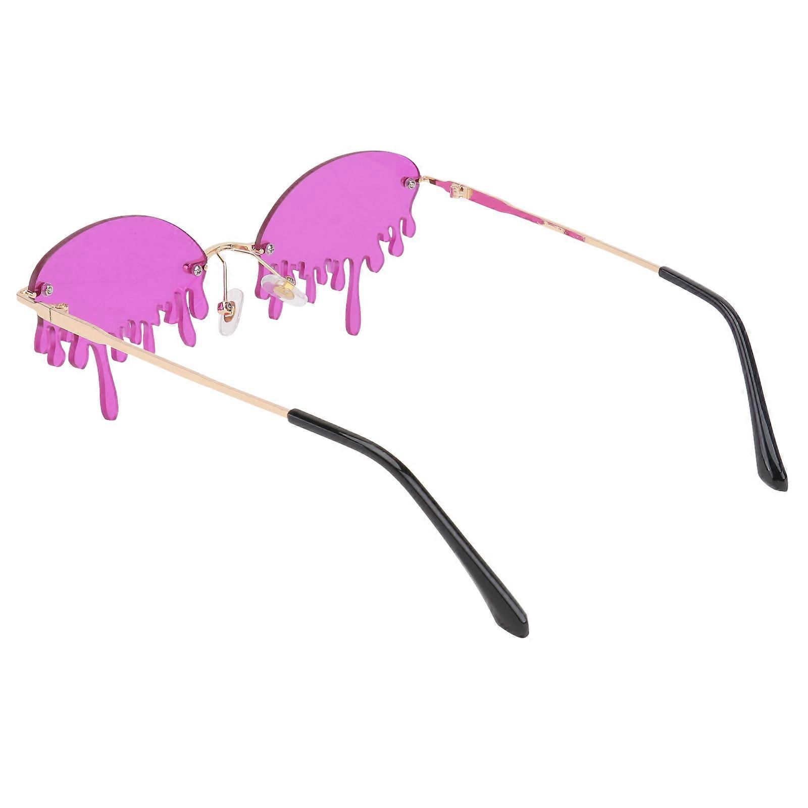 Stylish Party Prop Sunglasses With Design For Women In Purple Color 1Pack