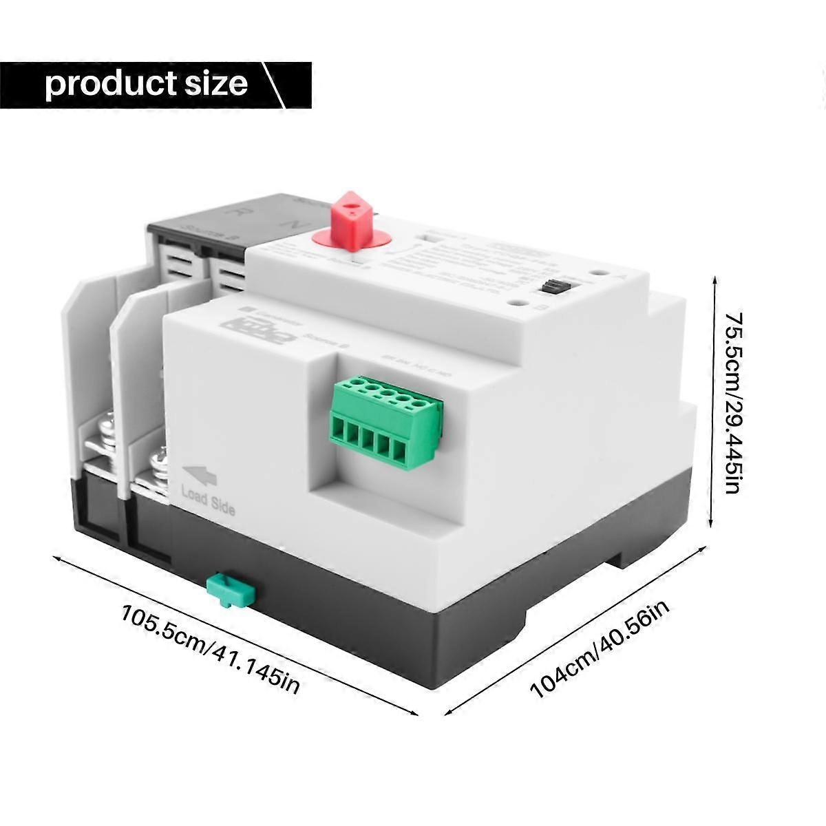 Din Rail 2P Automatic Transfer Switch Electrical Selector Switches Uninterrupted Power 63A