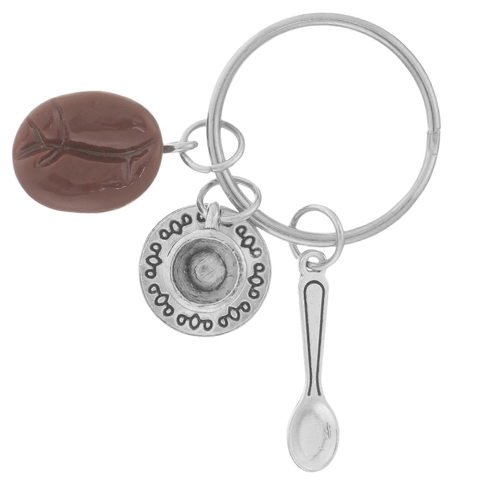 Coffee Theme Keychain Accessories For Coffee Lovers Compact Style 3Pcs