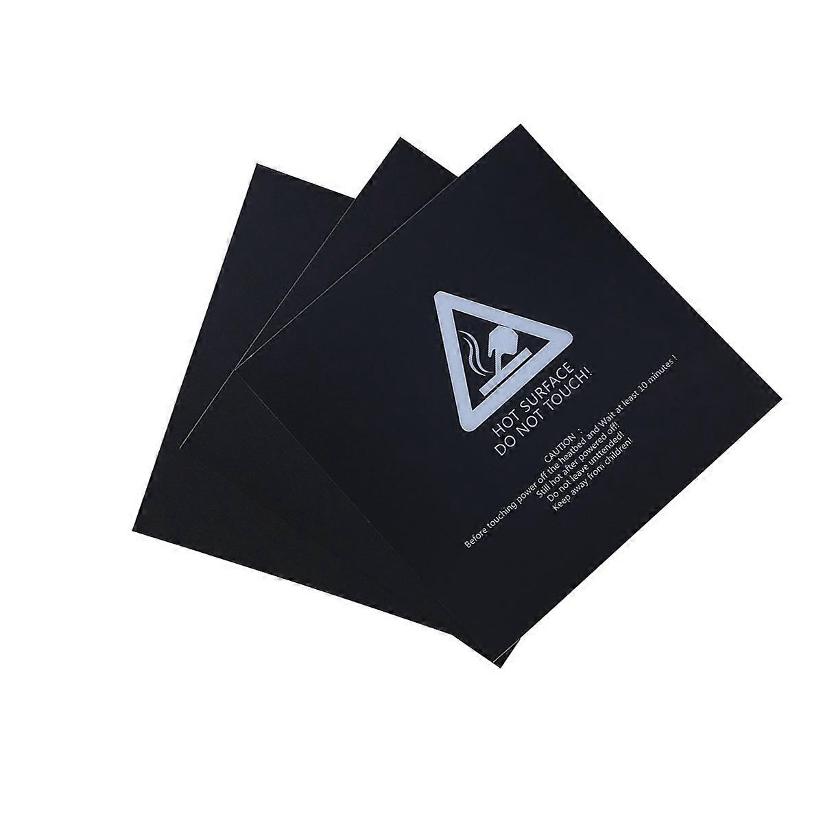 3 Pcs 3D Printing Build Surface 3D Printer Plate for Heated Bed 11.8 inch Square with Random Adhesive Backing